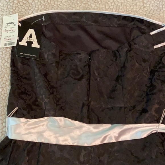 A List: Strapless Black dress sz 12 - Picture 4 of 8